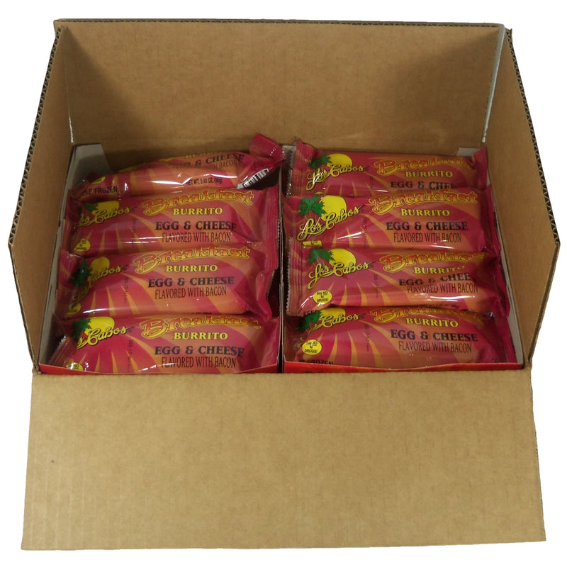 Los Cabos Bacon Egg & Cheese Breakfast Burrito 3.4 Ounce Size - 24 Per Case.