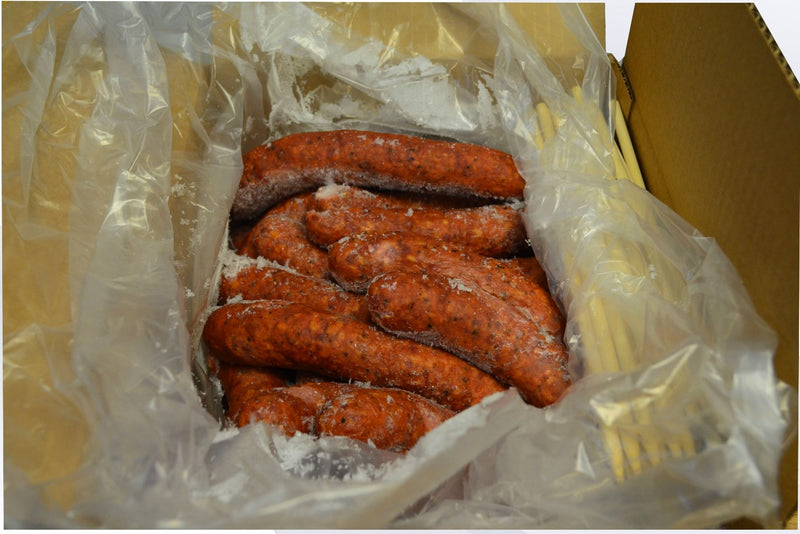 Sausage Pork & Beef Rope Smoked 10 Pound Each - 1 Per Case.