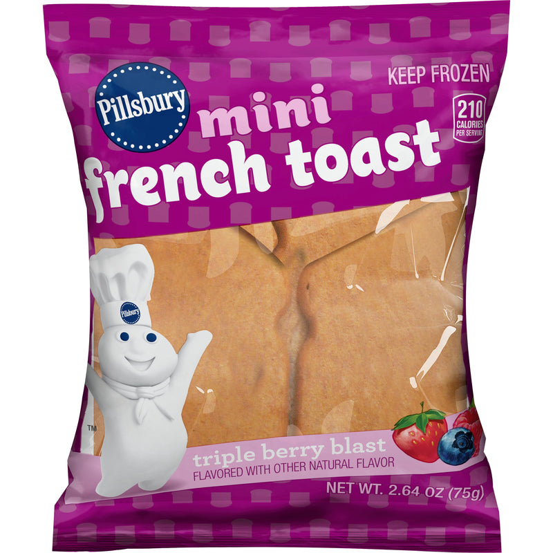 Pillsbury™ Frozen Mini French Toast Tripleberry Blast 2.64 Ounce Size - 72 Per Case.