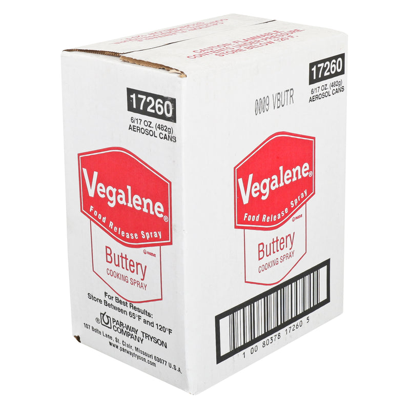 Vegalene Buttery Cooking Spray Food Release Spray 17 Ounce Size - 6 Per Case.