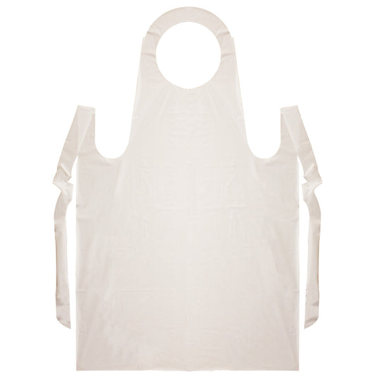 Neatgards Medium Duty Smooth White Poly Apron Ea 100 Each - 100 Per Case.