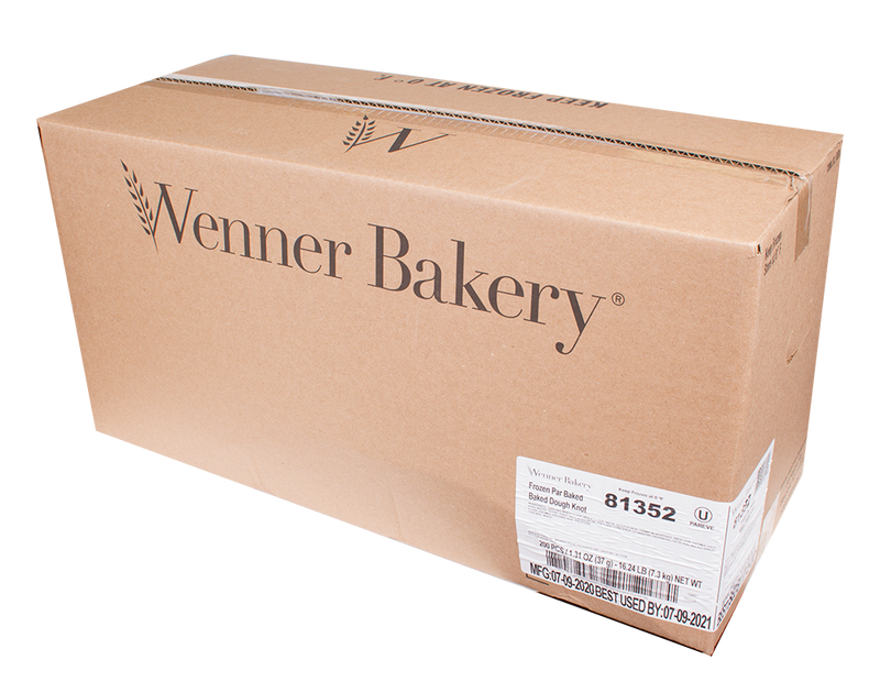 Wenner Bakery Baked Dough Knot Roll 1.4 Ounce Size - 200 Per Case.