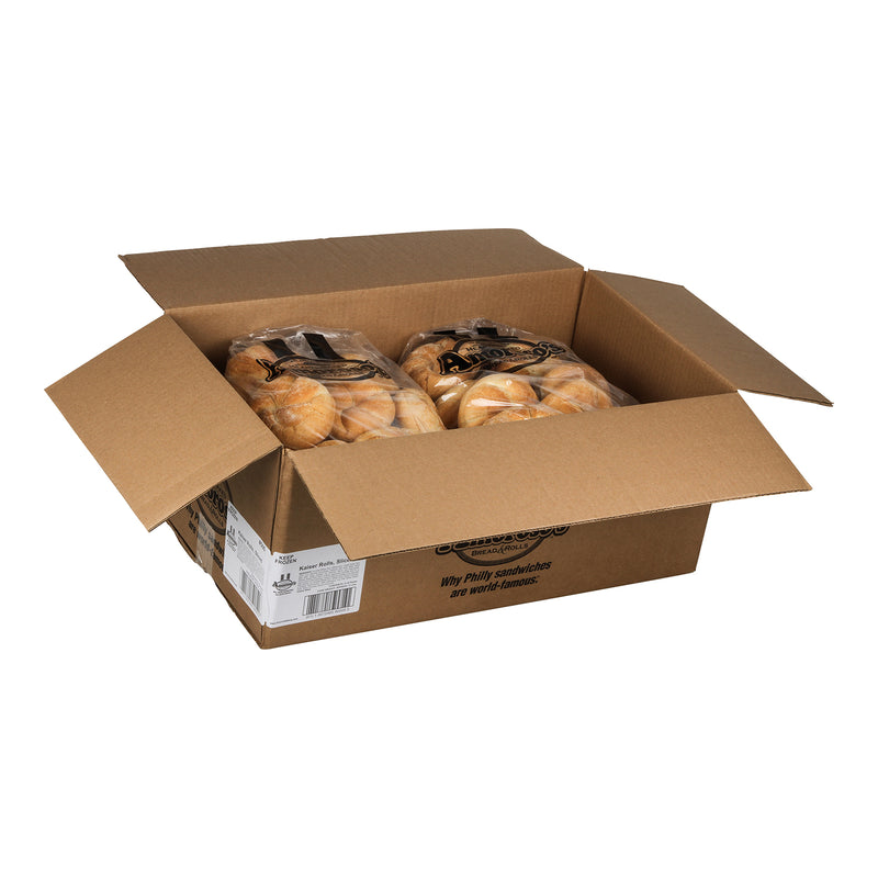 Amoroso's Baking Company Kaiser Roll Sliced 12 Count Packs - 5 Per Case.