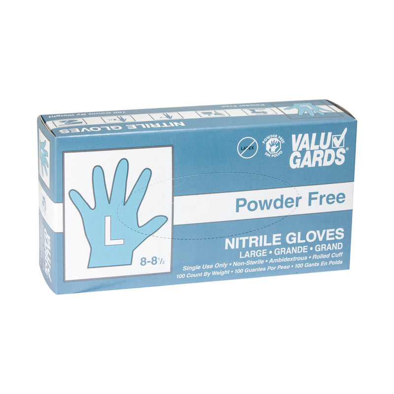 Glove White Nitrile Powder Free Large 100 Each - 1000 Per Case.