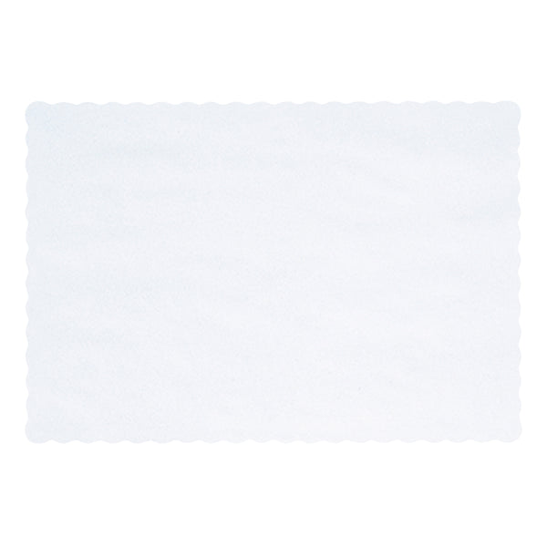 Placemat Paper White Classic Scallop 1000 Each - 1 Per Case.