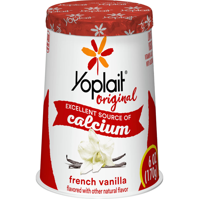 Yoplait® Original Yogurt Single Serve Cup French Vanilla 6 Ounce Size - 12 Per Case.