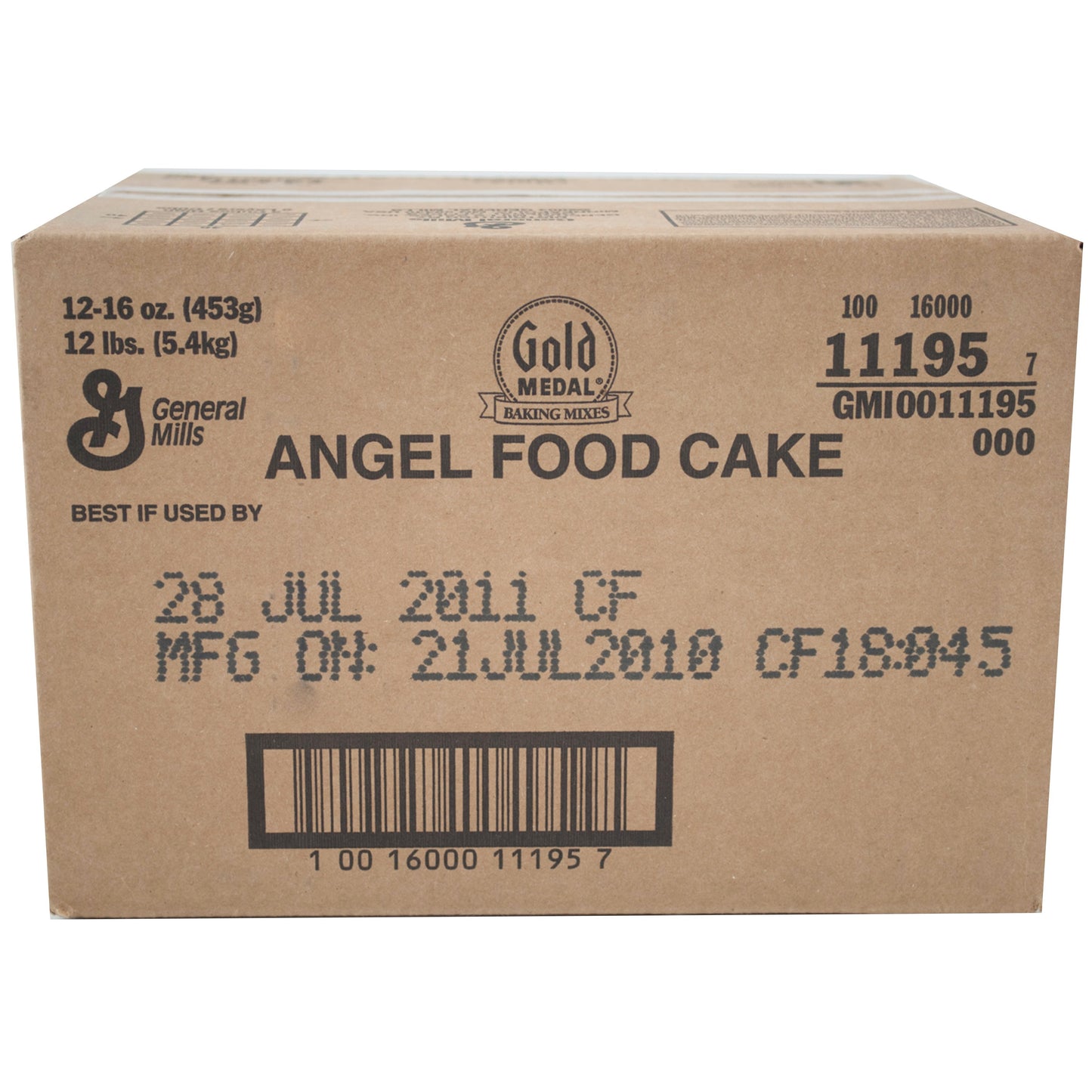 Gold Medal™ Cake Mix Angel Food 16 Ounce Size - 12 Per Case.