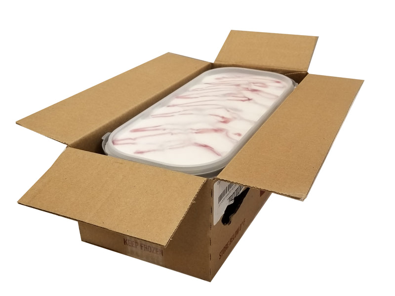 G Gelato White Chocolate Raspberry Gelato 5 Liter - 1 Per Case.