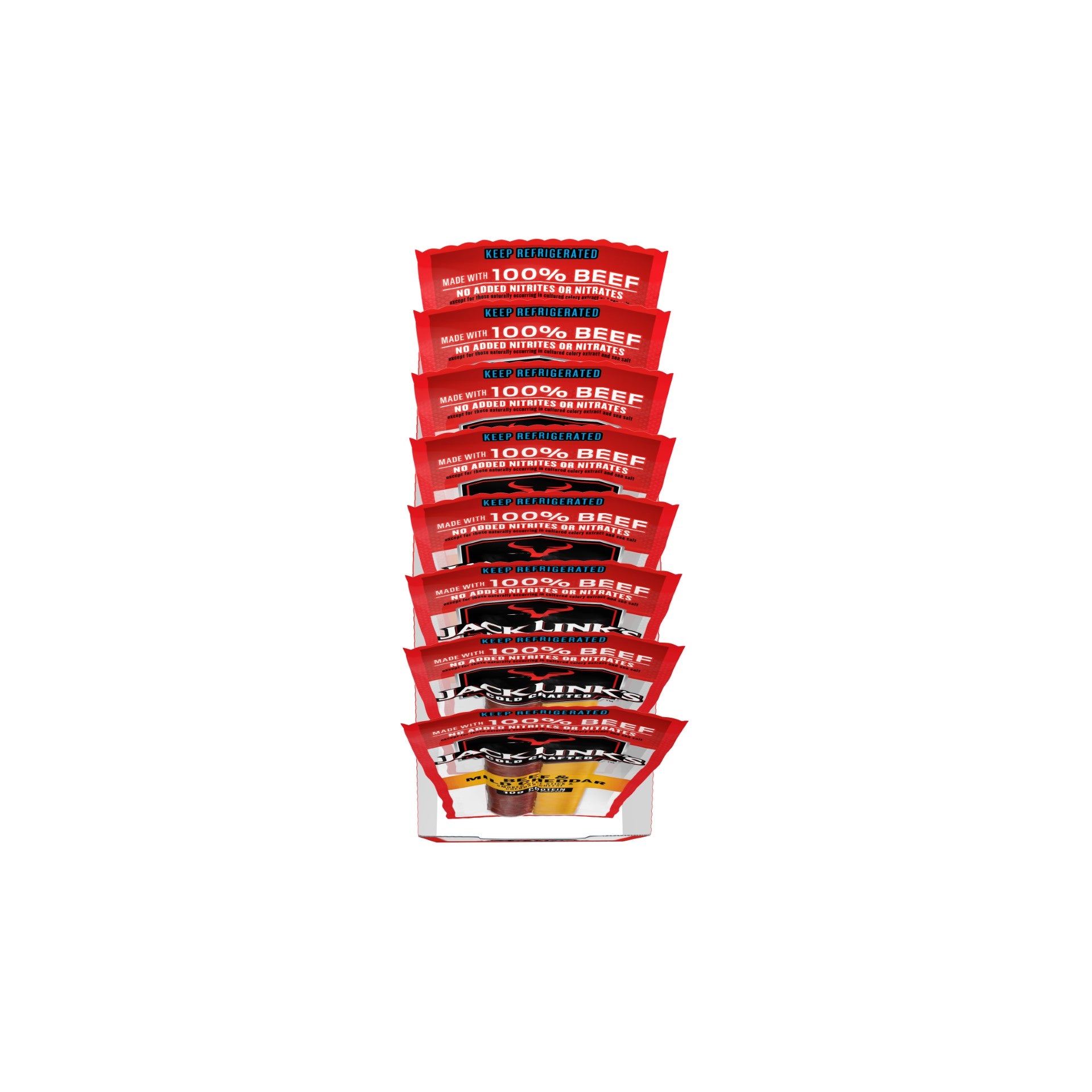 Jack Link's Original Beef & Cheddar Cheesesticks1.5 Ounce Size - 16 Per Case.
