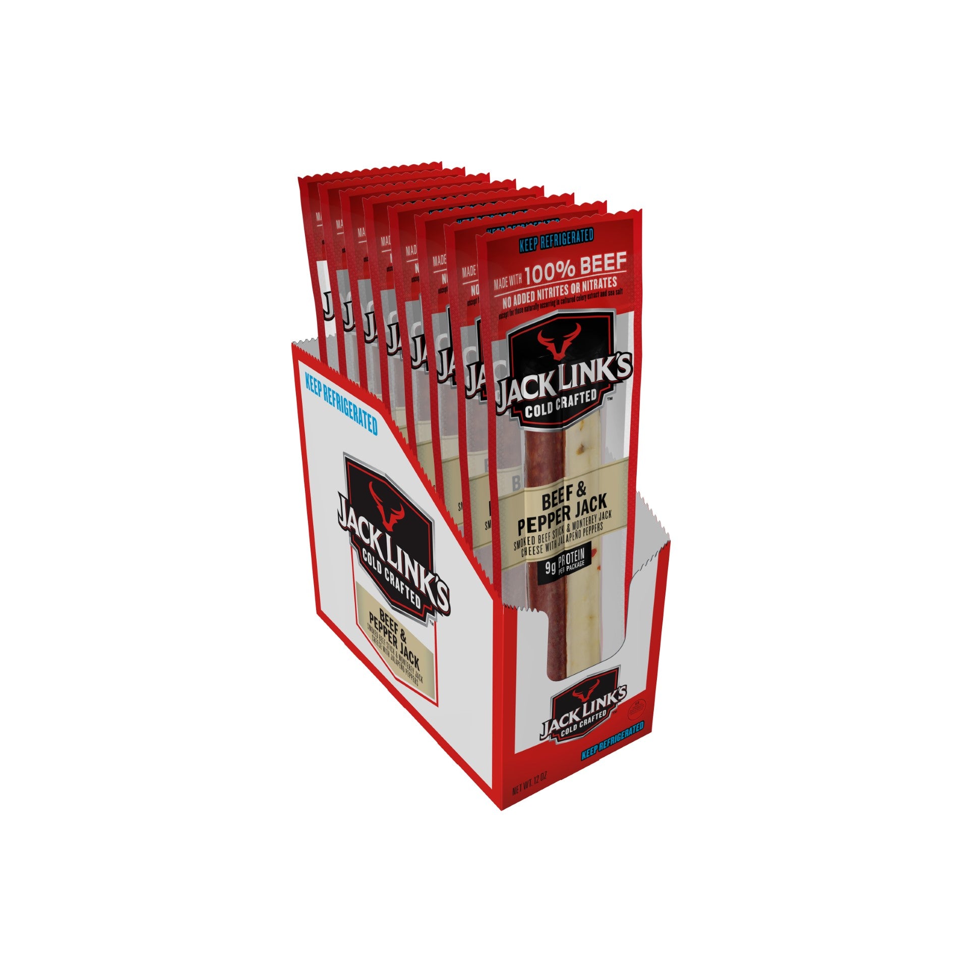Jack Link's Original Beef & Pepperjackcheese Sticks1.5 Ounce Size - 16 Per Case.