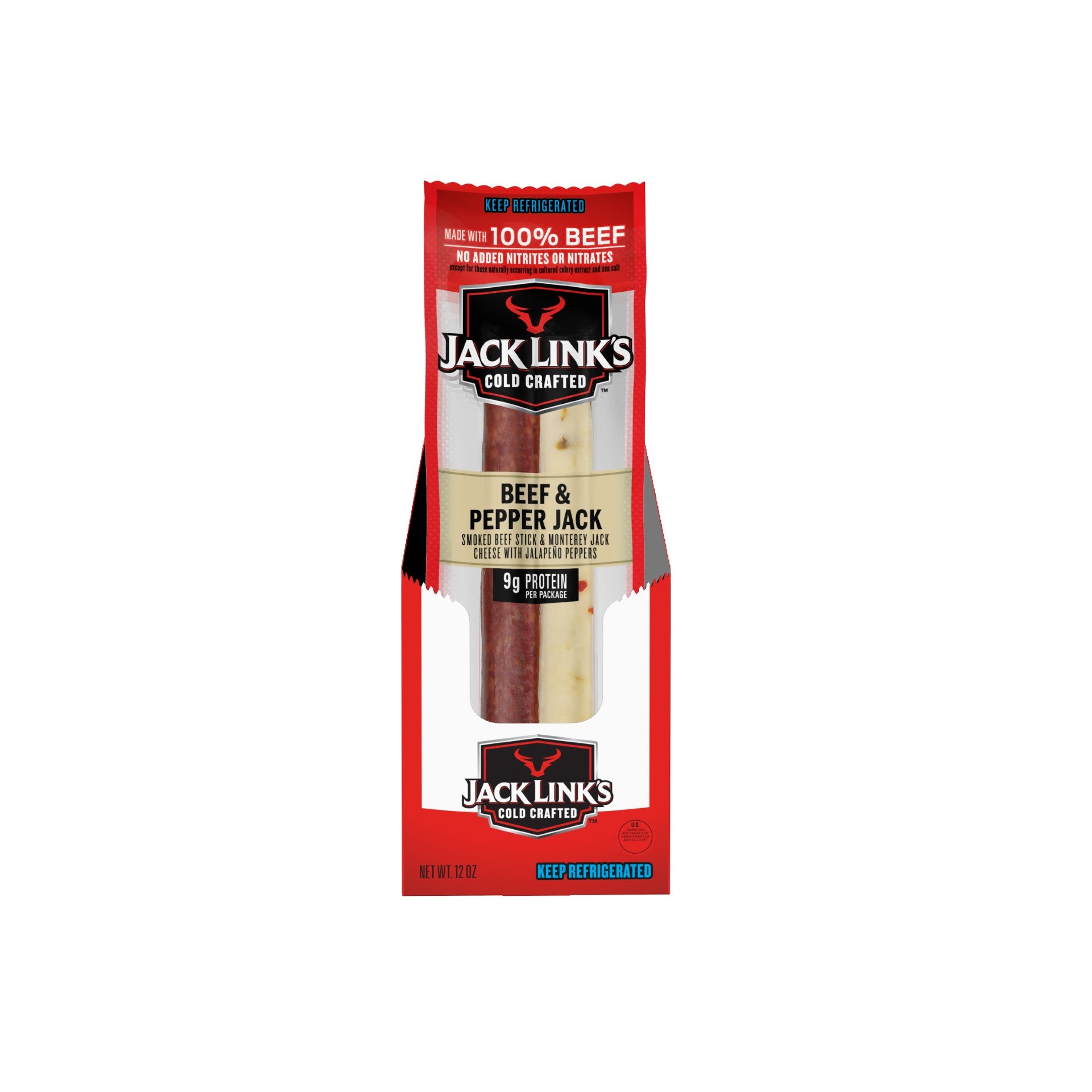 Jack Link's Original Beef & Pepperjackcheese Sticks1.5 Ounce Size - 16 Per Case.