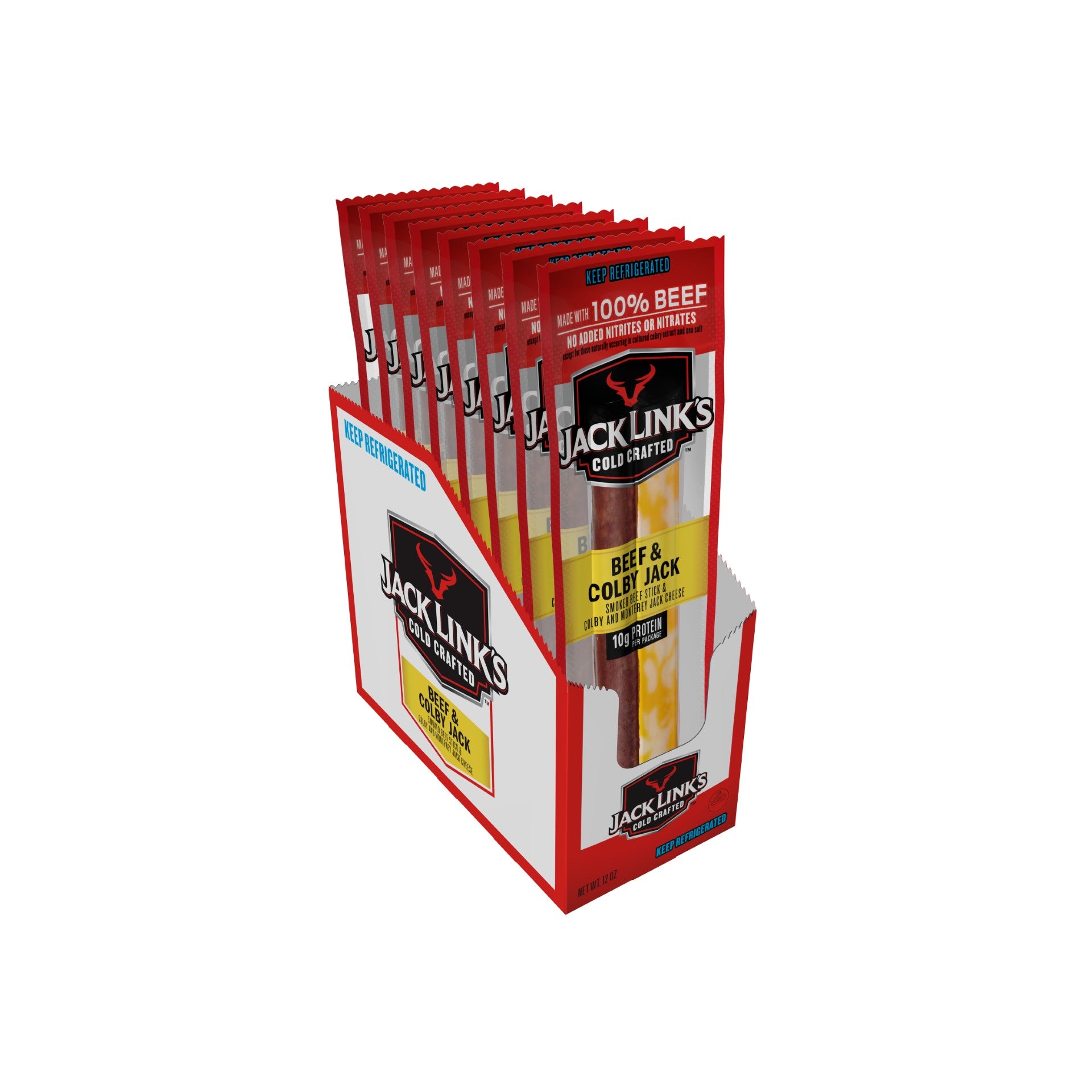 Jack Link's Original Beef & Colby Jackcheese Sticks1.5 Ounce Size - 16 Per Case.