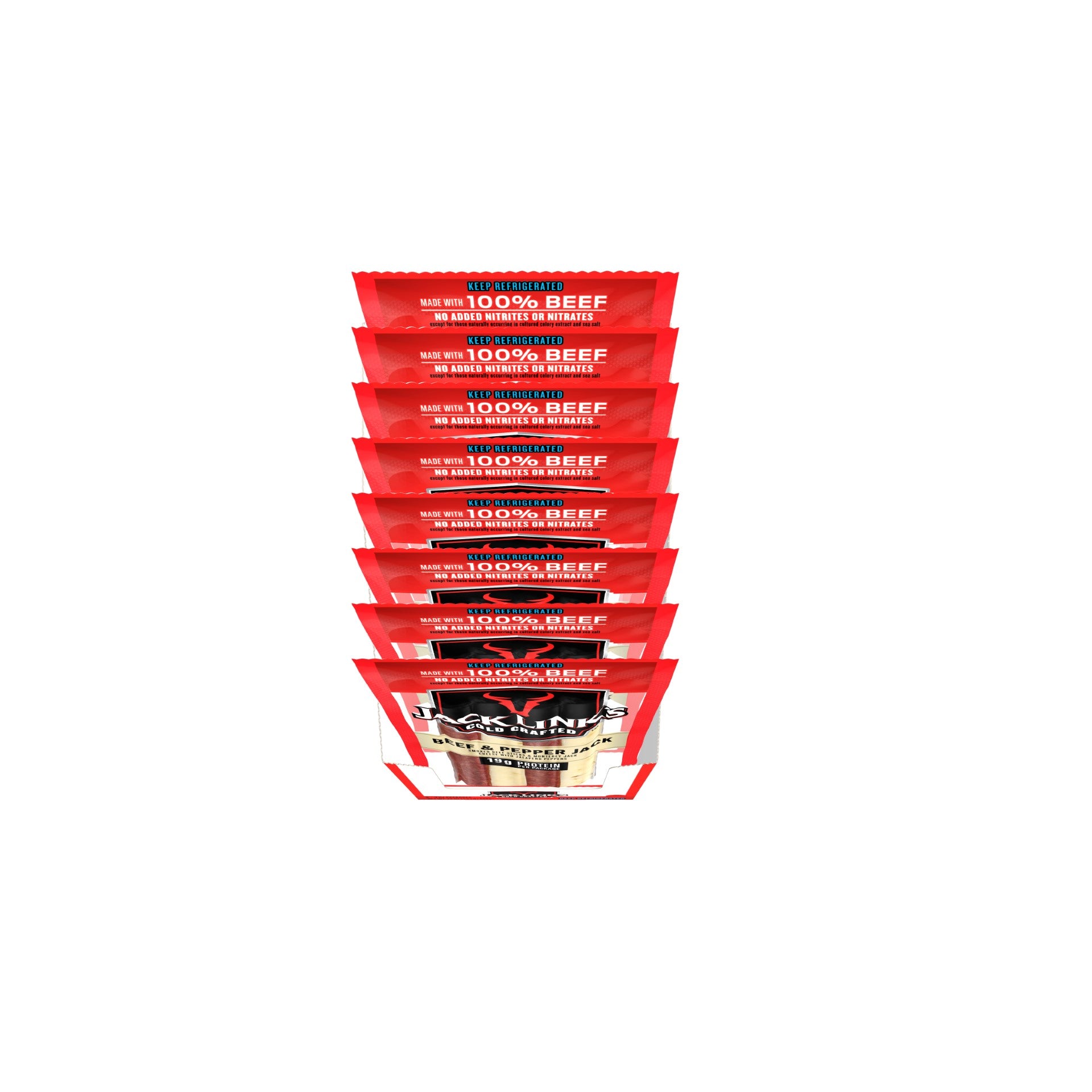 Jl Original Beef And Pepper Jack Sticks 3 Ounce Size - 48 Per Case.