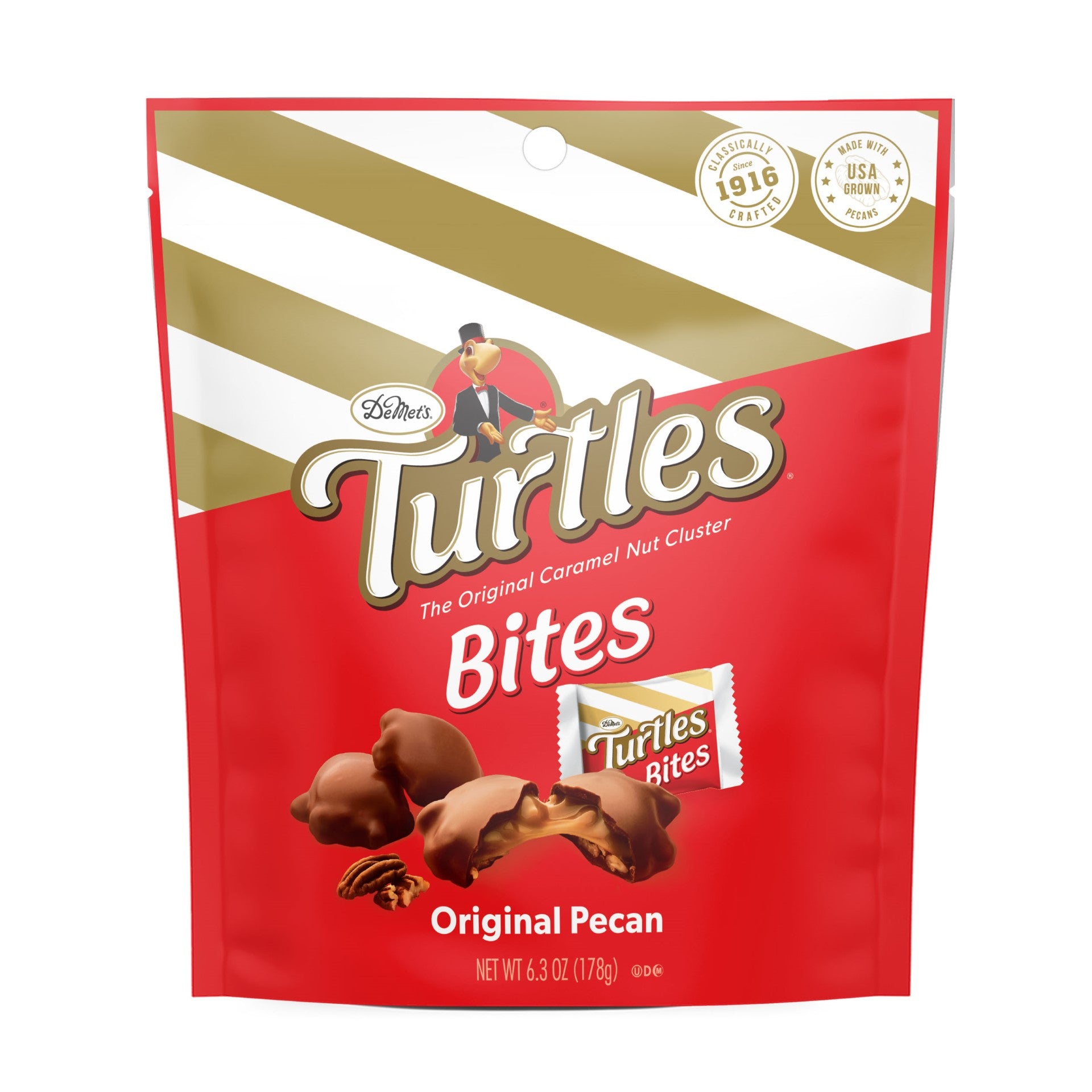 Turtles Original Bite Size Stand Up Pouch 6.3 Ounce Size - 8 Per Case.