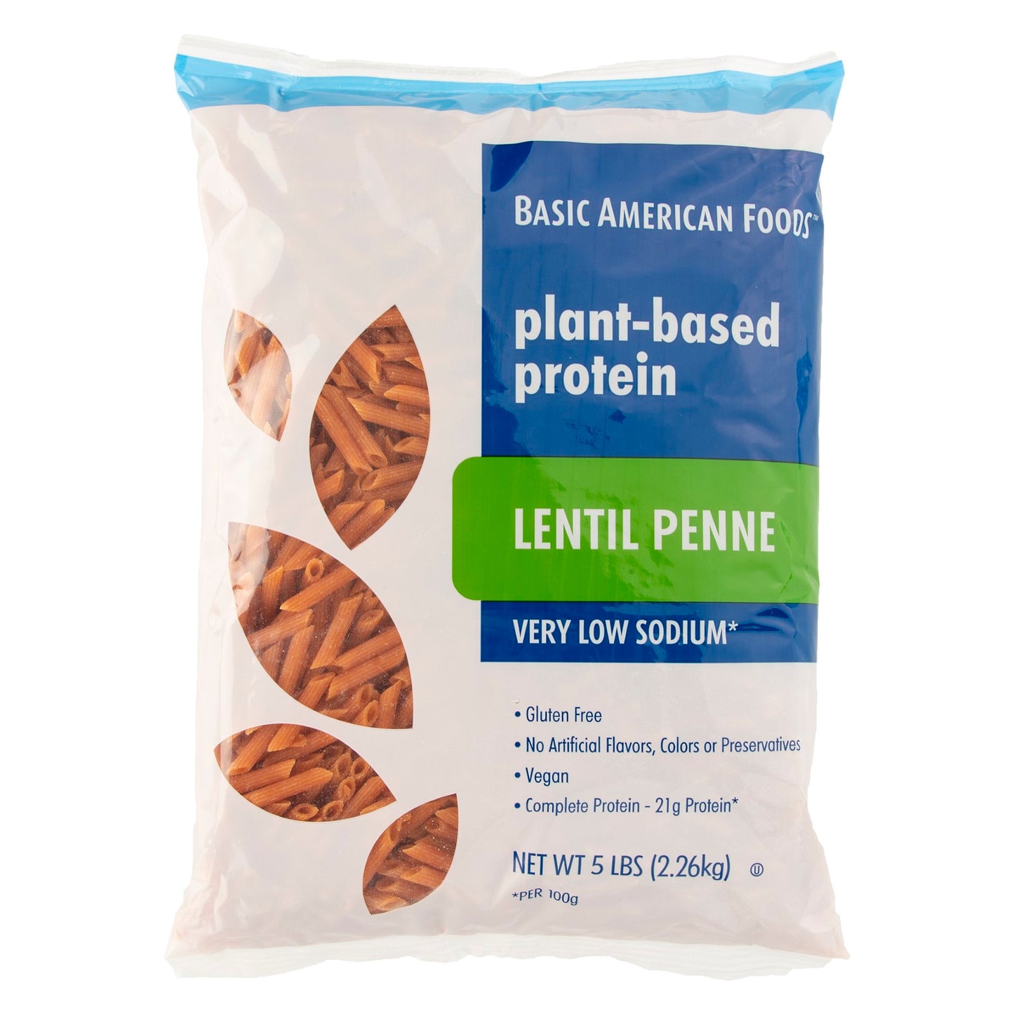 Baf Lentil Penne Complete Protein Protein Per Portion Gluten Free And Vegan 5 Pound Each - 2 Per Case.