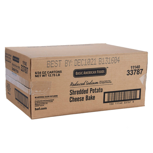 Baf Shredded Potato Cheese Bake Reduced Sodium Complete Kit With Sauce Serving 34 Ounce Size - 6 Per Case.