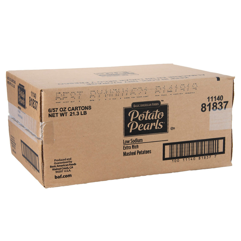 Potato Pearls® Extra Rich Mashed Potatoeslow Sodium Just Add Water 3.55 Pound Each - 6 Per Case.