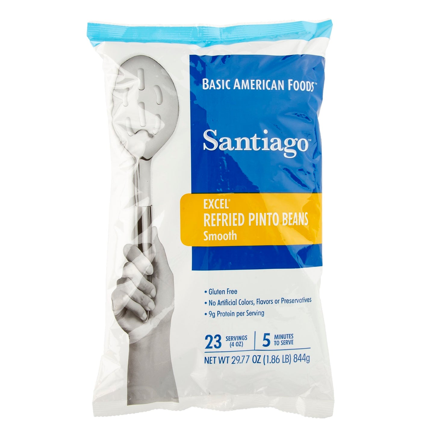 Santiago® Excel® Refried Pinto Beans Smooth Servings Per Caseconvenient 29.77 Ounce Size - 6 Per Case.