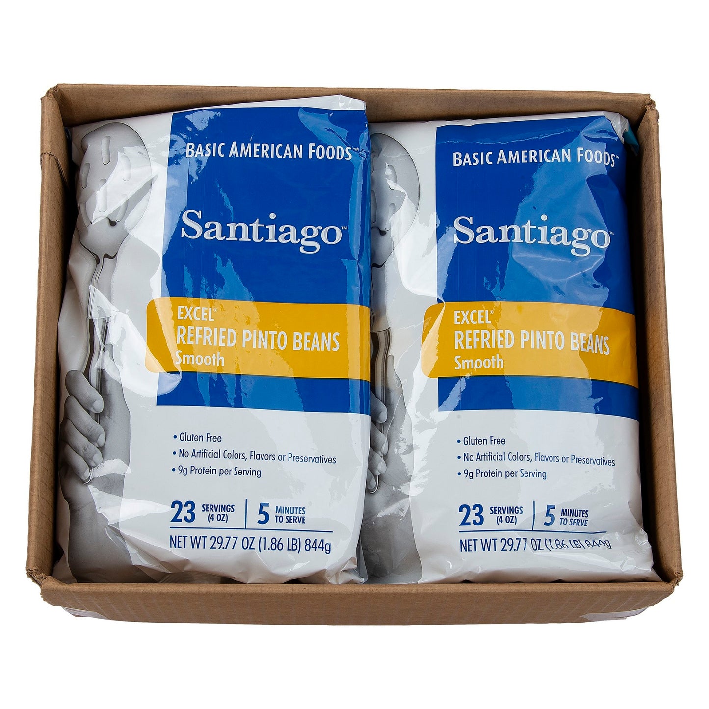 Santiago® Excel® Refried Pinto Beans Smooth Servings Per Caseconvenient 29.77 Ounce Size - 6 Per Case.