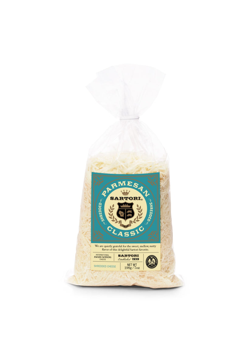 Parmesan Cheese Shredded Bag 7 Ounce Size - 16 Per Case.