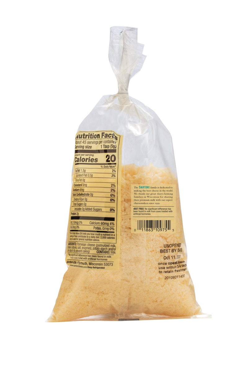 Parmesan Cheese Shredded Bag 7 Ounce Size - 16 Per Case.