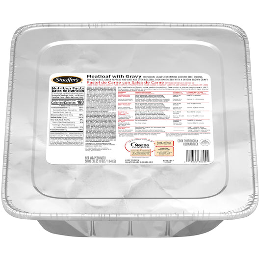 Stouffer's Meatloaf With Gravy Tray 58 Ounce Size - 4 Per Case.