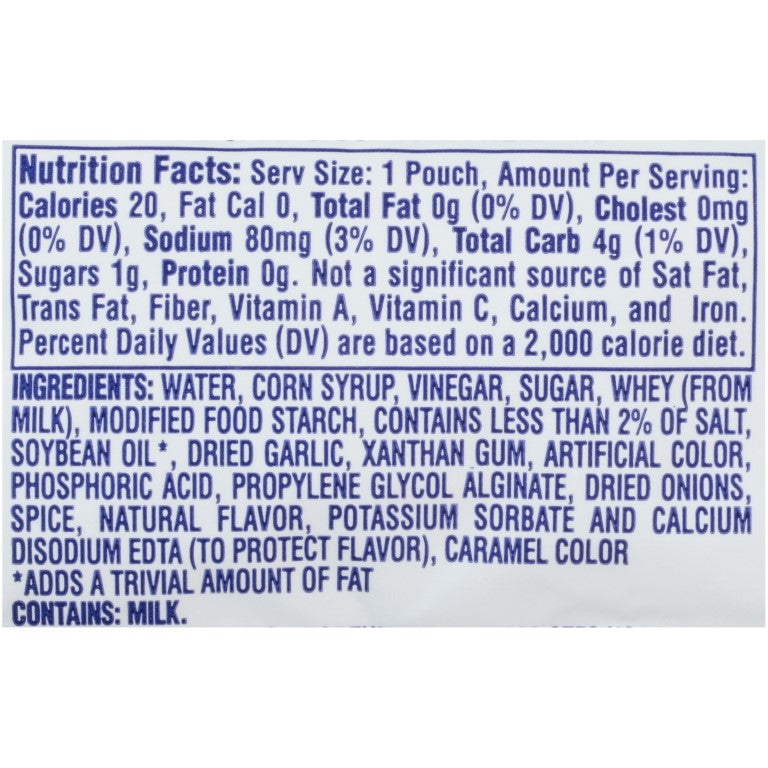 KRAFT Single Serve Fat-Free Ranch Salad Dressing 0.44 Ounce Packets 200 Per Case