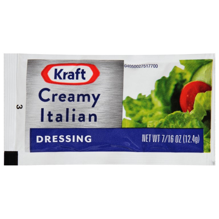 KRAFT Single Serve Creamy Italian Salad Dressing 0.44 Ounce Packets 200 Per Case