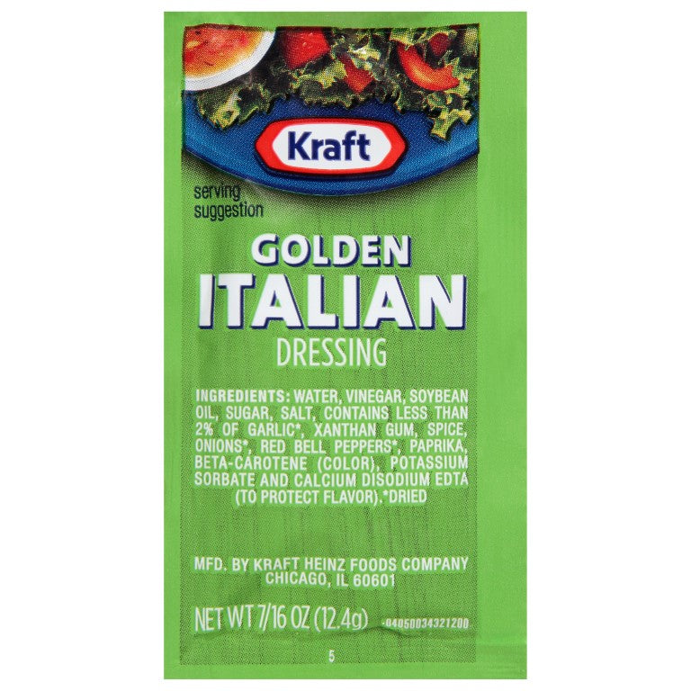 KRAFT Single Serve Golden Italian Salad Dressing 0.4375 Ounce Packets 200 Per Case