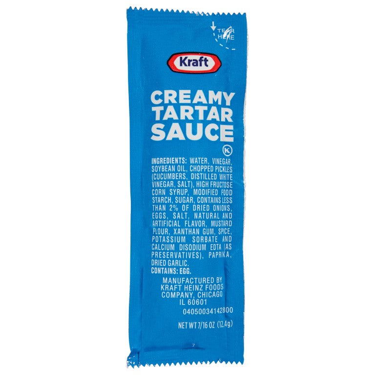 KRAFT Single Serve Creamy Tartar Sauce 0.4375 Ounce Packets 200 Per Case