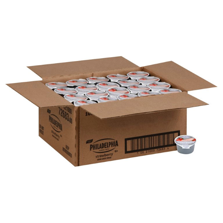 PHILADELPHIA Strawberry Cream Cheese Spread 1 Ounce Cup 100 Per Case