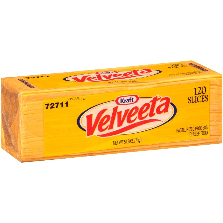 VELVEETA Sliced Cheese (120 Slices) 5 lb. 4 Per Case