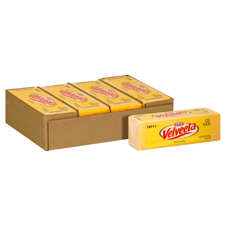 VELVEETA Sliced Cheese (120 Slices) 5 lb. 4 Per Case