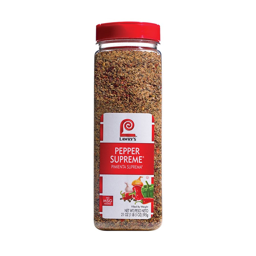 Lawry's Pepper Supreme 21 Ounce Size - 6 Per Case.