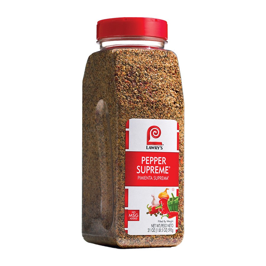 Lawry's Pepper Supreme 21 Ounce Size - 6 Per Case.