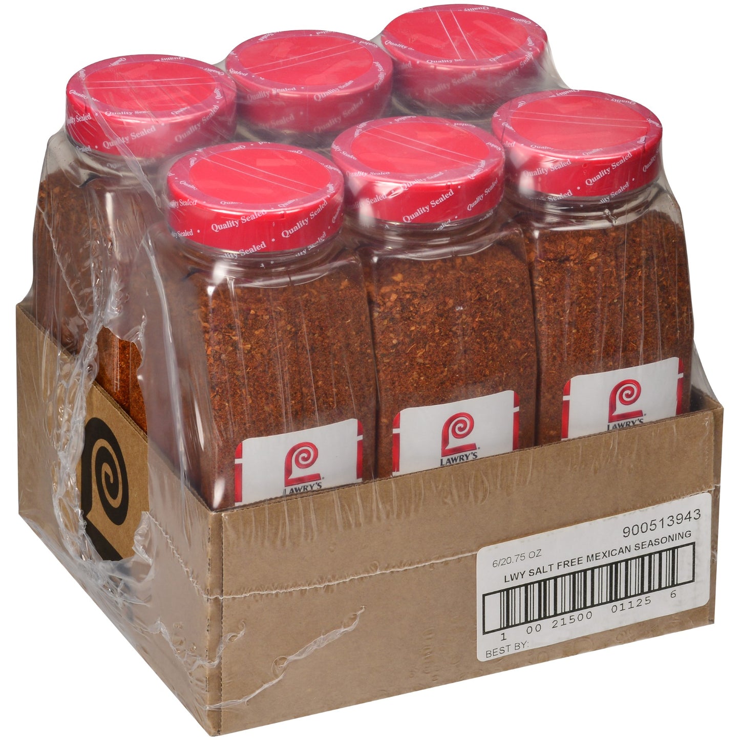 Lawry's Salt Free Mexican Seasoning 20.75 Ounce Size - 6 Per Case.