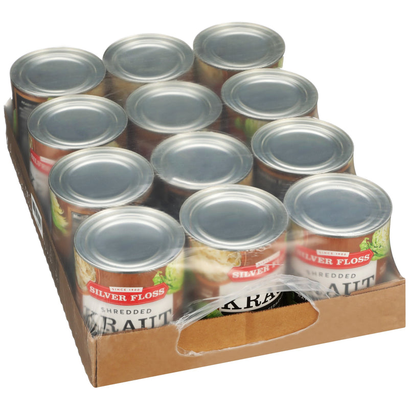 Silver Floss Sauerkraut Shredded 27 Ounce Size - 12 Per Case.