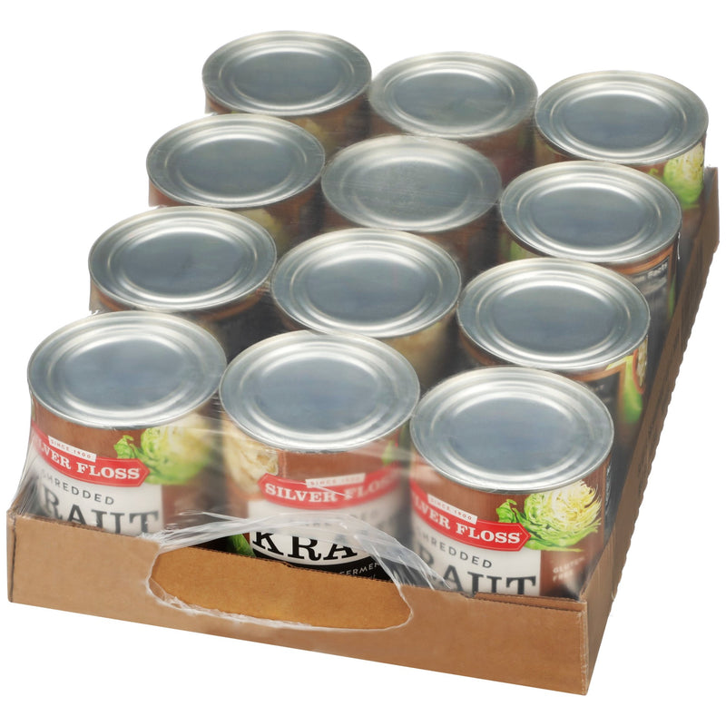 Silver Floss Sauerkraut Shredded 27 Ounce Size - 12 Per Case.