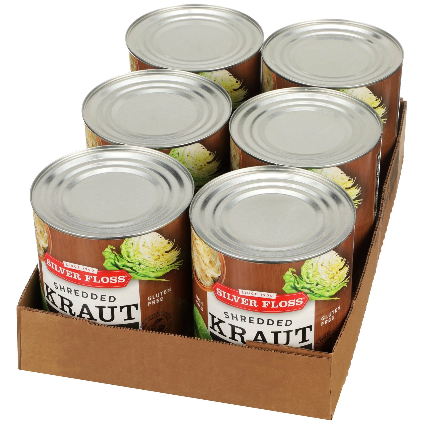 Silver Floss Sauerkraut Shredded Can 99 Ounce Size - 6 Per Case.