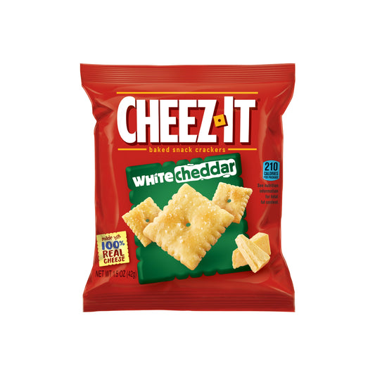 Kellogg's Cheez It Crackers White Cheddar1.5 Ounce Size - 60 Per Case.