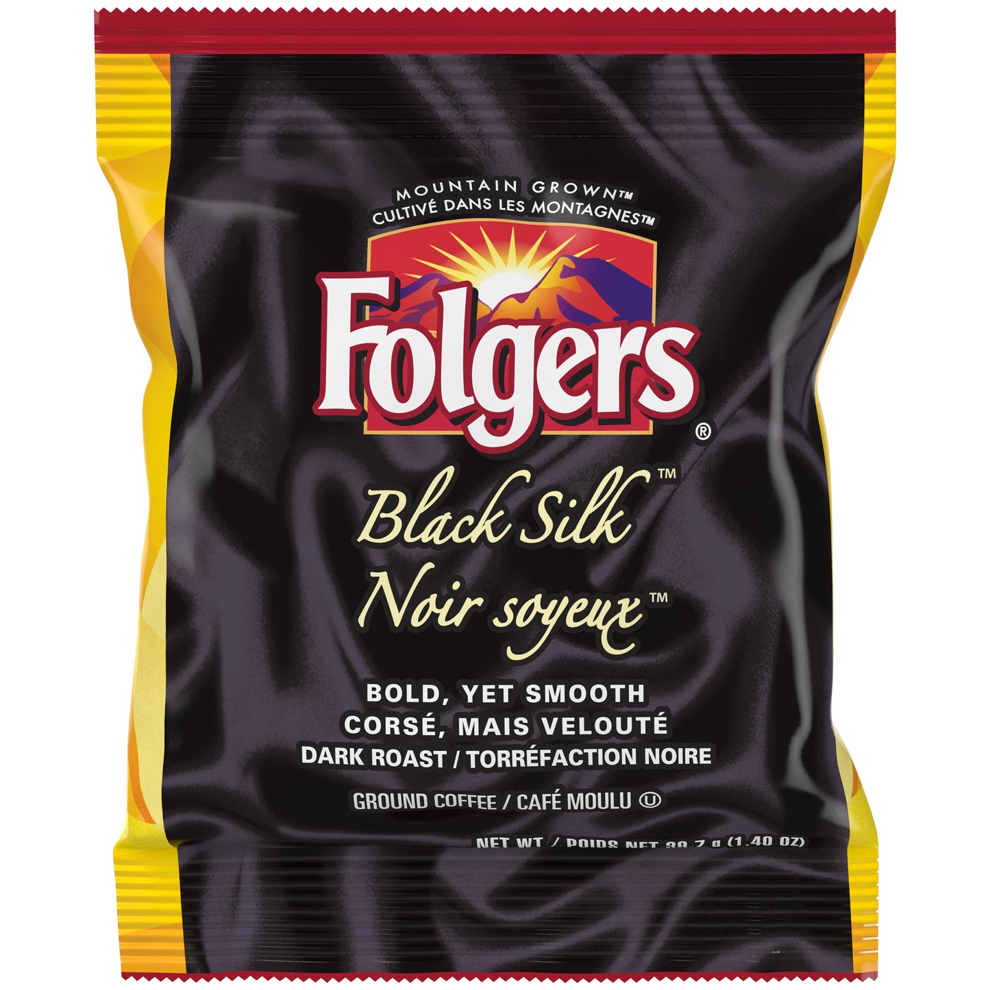 Folgers Black Silk Fraction 1.4 Ounce Size - 150 Per Case.