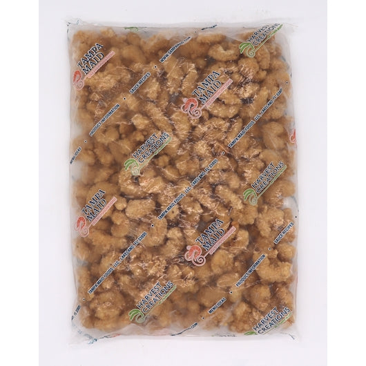 Tampa Maid Dipt'N Dusted Breaded Buttermilk Popcorn Shrimp 2 Pound Each - 6 Per Case.