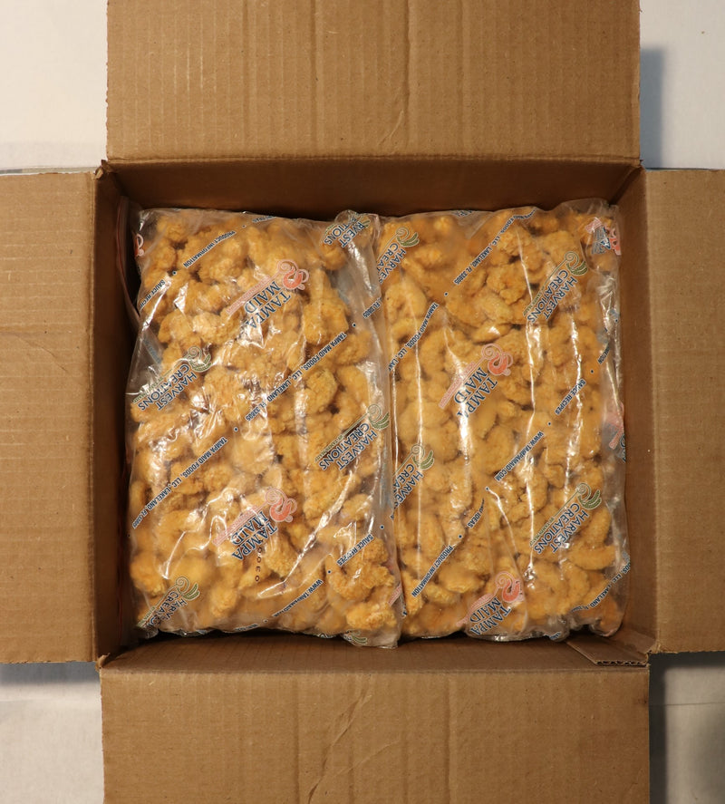 Tampa Maid Dipt'n Dusted Louisiana Style Popcorn Shrimp 2 Pound Each - 6 Per Case.