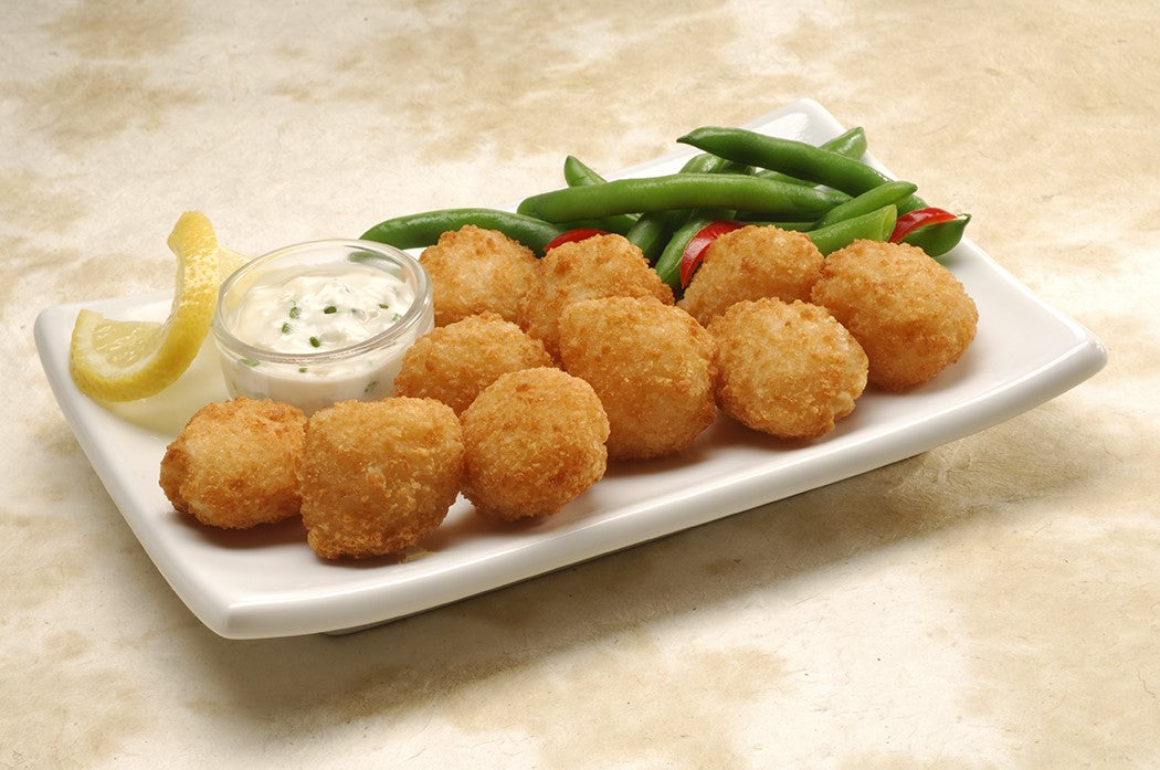 Tampa Maid Breaded Scallops 26-30 Count 2.5 Pound Each - 4 Per Case.