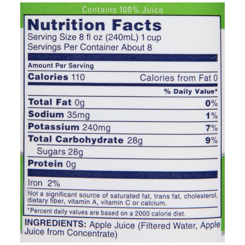 Apple Juice 60 Fluid Ounce - 8 Per Case.