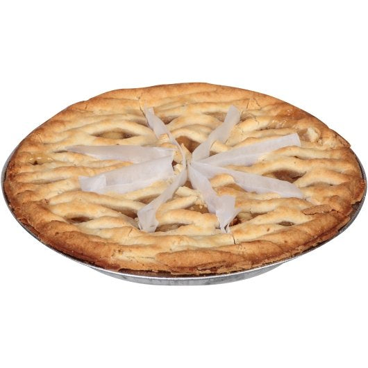 Chef Pierre Apple Lattice Pre-Sliced 8 Slices 10" Pie 2.125 Pound Each - 6 Per Case.