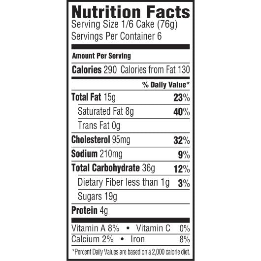 Sara Lee Vanilla Pound Cake Family Thaw N Serve 1 Pound Each - 12 Per Case.