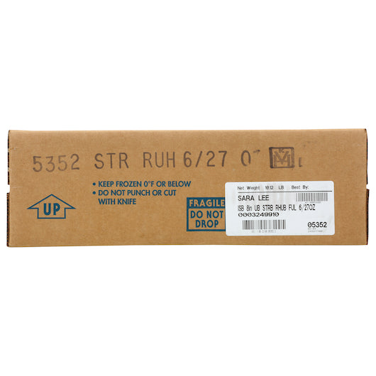 Chef Pierre 8" Unbaked Strawberry Rhubarb Pie 27 Ounce Size - 6 Per Case.