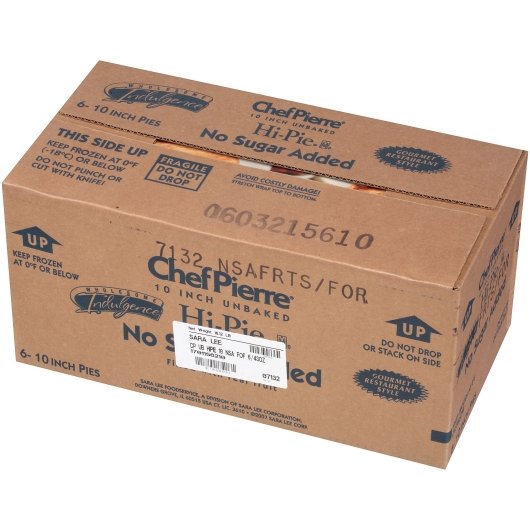 Chef Pierre Fruits Of The Forest No Sugar Added Made With Splenda 10" Pie 2.687 Pound Each - 6 Per Case.