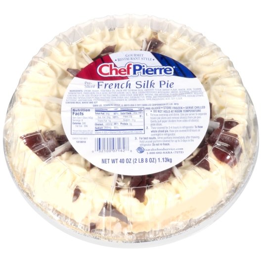 Chef Pierre French Silk Pre-Sliced Pie 2.5 Pound Each - 4 Per Case.